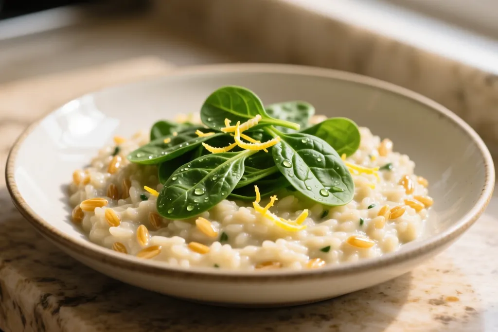 Risotto de espinacas