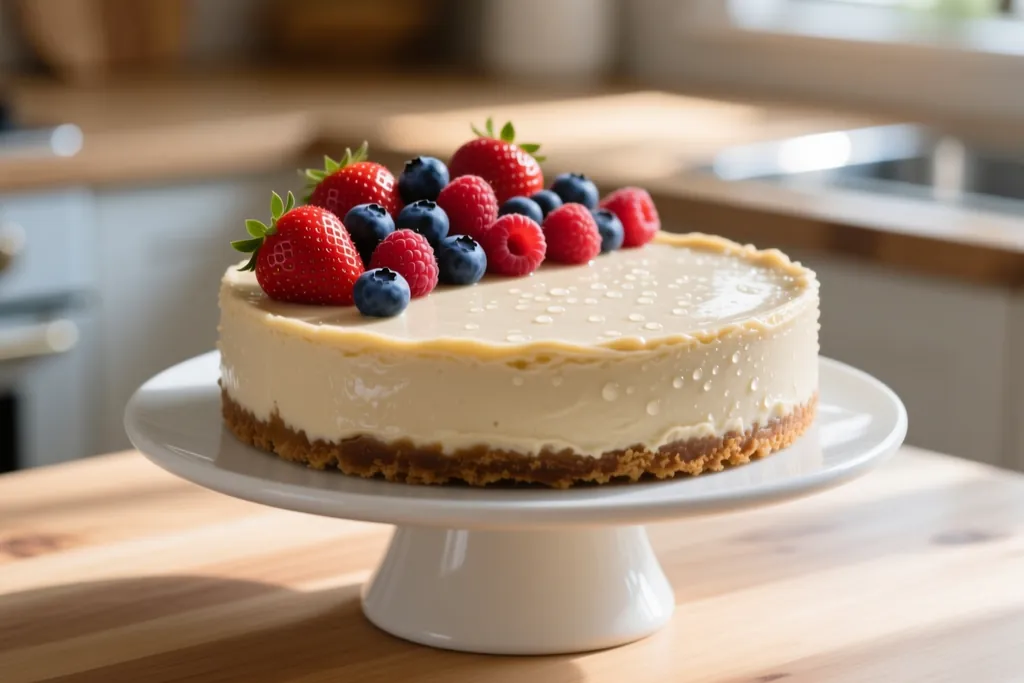 Vídeo receta: tarta de queso vegana sin horno