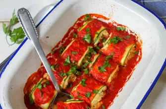 Involtini de calabacín relleno de ricota de almendras